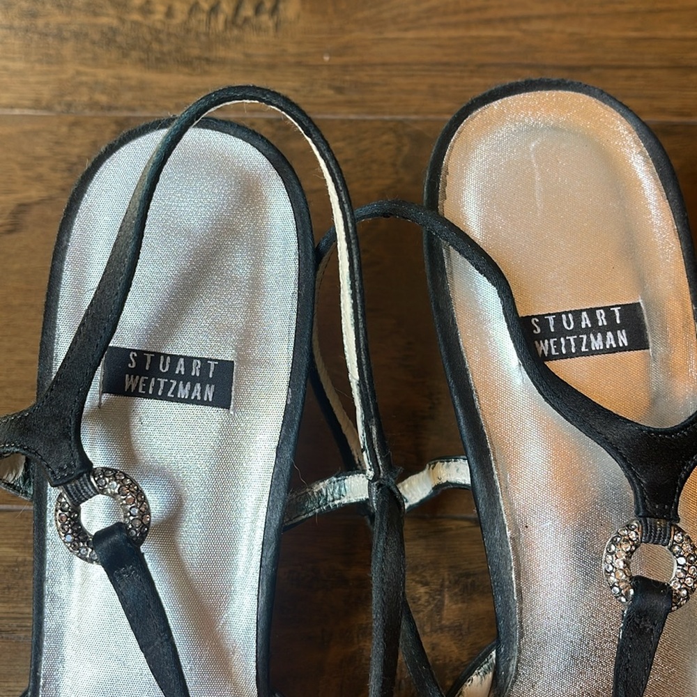 Stuart Weizman D’Orsay Swarovski Crystal Vintage sling back heels - Picture 4 of 4